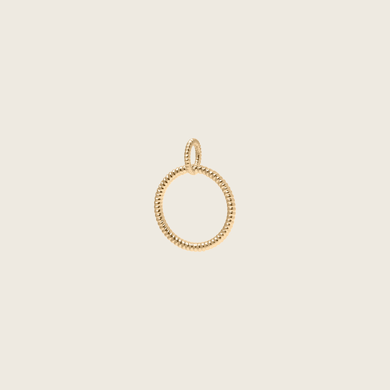 Snake Tail Circle Anhänger 14k Massivgold