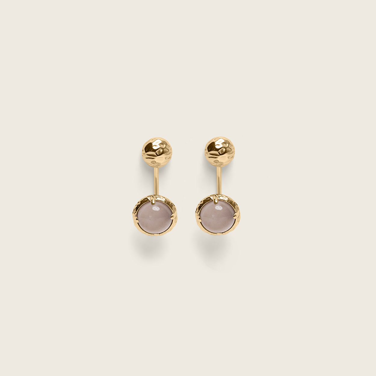 Textured Ear Jackets Moonstone 