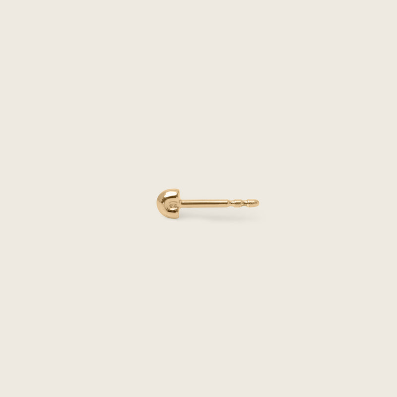 Tube Studs 14k Solid Gold - Single