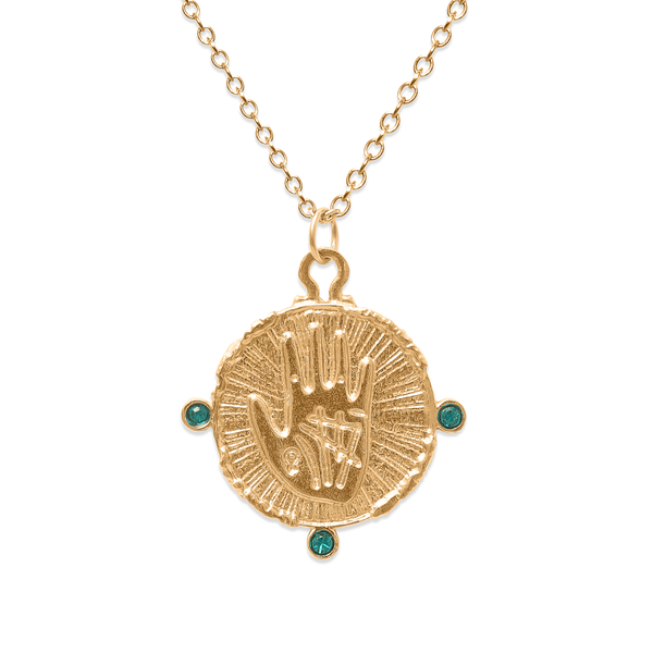 Gypsy Girl Emerald Kette Jewelry jacko-wusch 925 Silver Gold Plated S (45cm) 