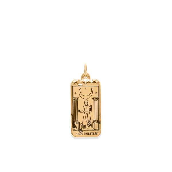 High Priestess Tarot Card Anhänger Jewelry jacko-wusch 925 Silver Gold Plated 