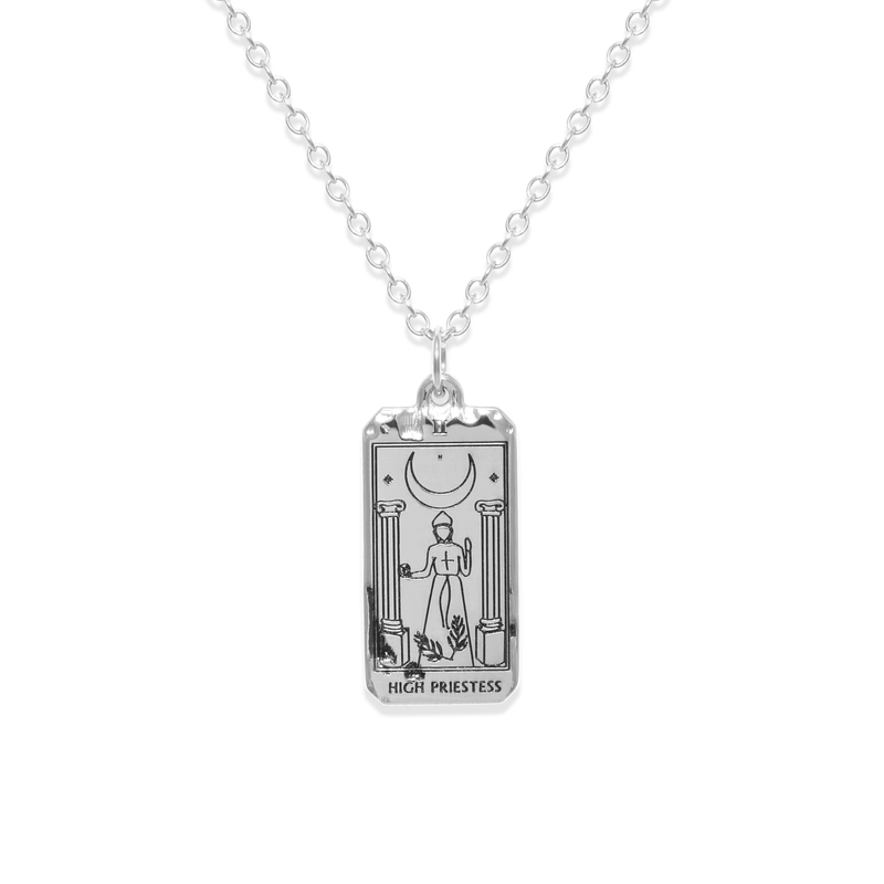 High Priestess Tarot Card Kette Jewelry jacko-wusch 925 Silver S (45cm) 