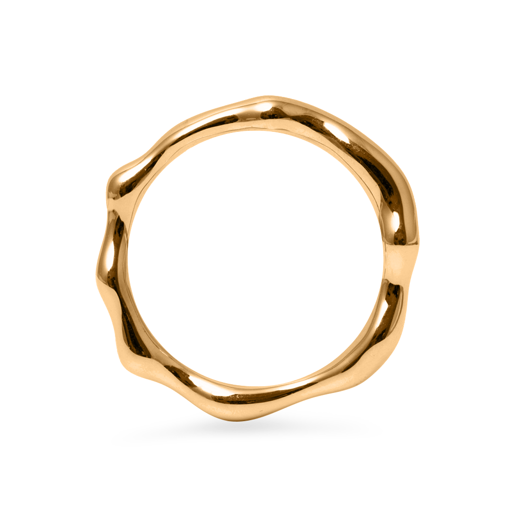 L'Or Liquide Ring Jewelry teetharejade 925 Silver Gold Plated S - 52 (16.6mm) 