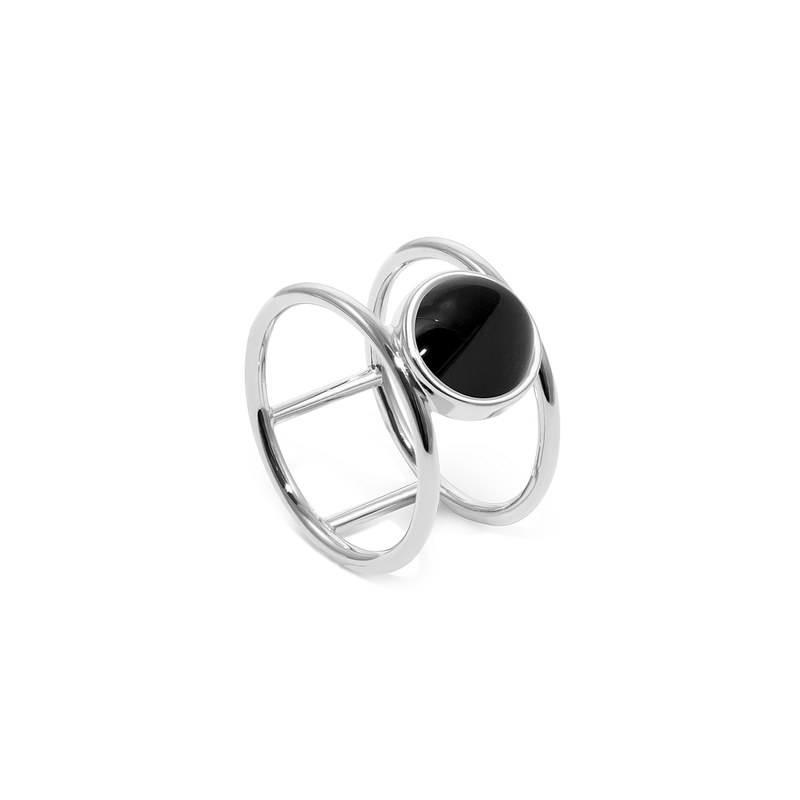 Magic Spell Double Ring Onyx Jewelry jacko-wusch 925 Silver XS - 49 (15.6mm) 