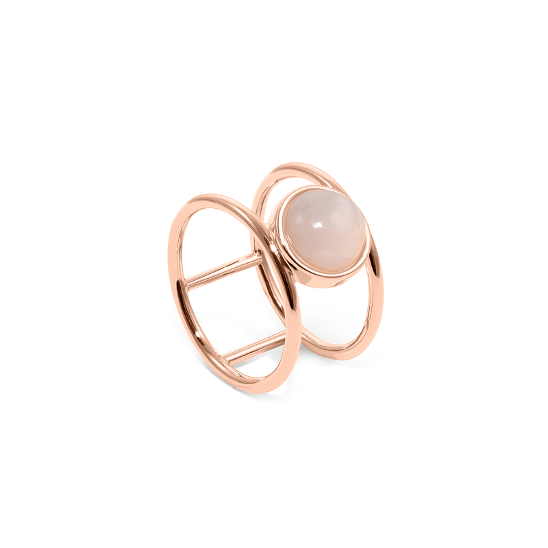 Magic Spell Double Ring Rosenquarz Jewelry jacko-wusch 925 Silver Rose Gold Plated S - 52 (16.6mm) 