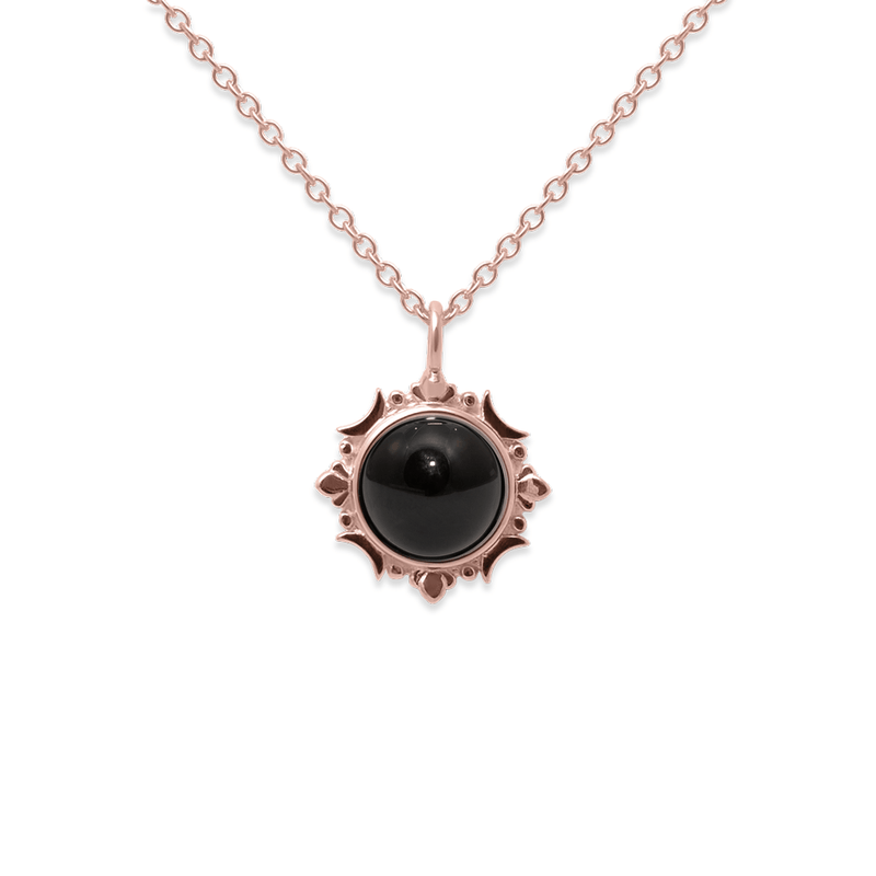 Magic Spell Kette Nr.1 Onyx Jewelry jacko-wusch 925 Silver Rose Gold Plated S (45cm) 