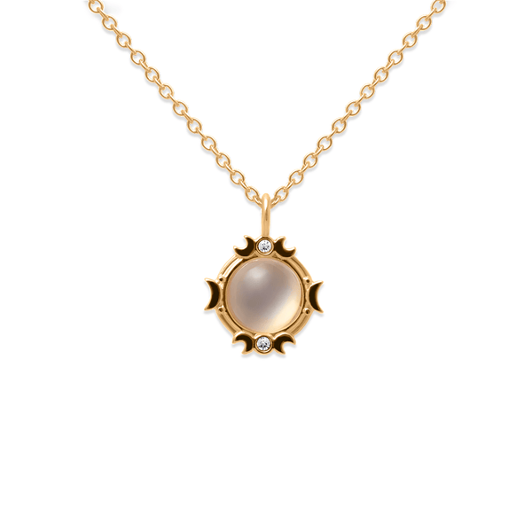 Magic Spell Kette Nr.2 Mondstein Jewelry jacko-wusch 925 Silver Gold Plated S (45cm) 