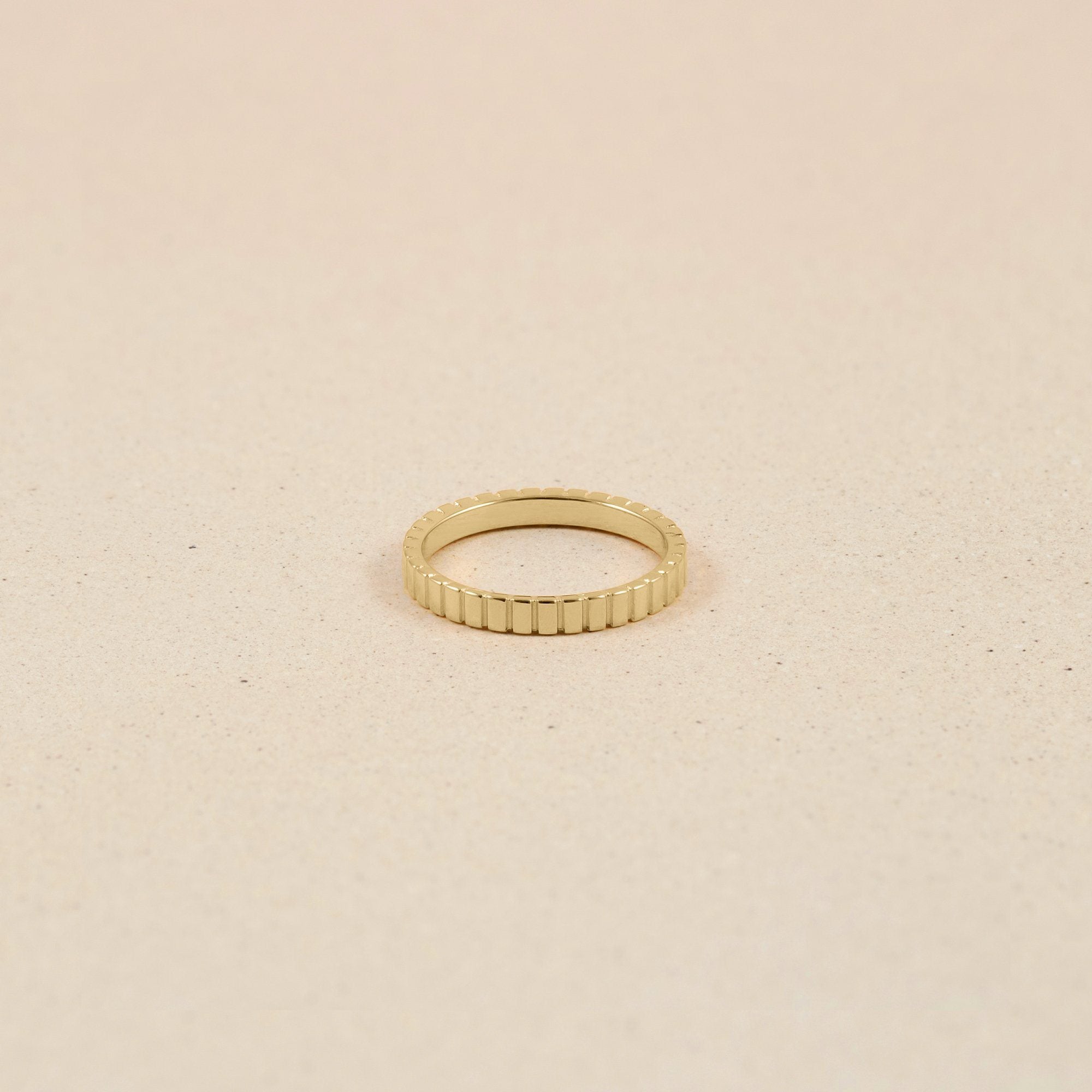 Ridged Ring 14k Massivgold Jewelry stilnest 14k Massivgold XS - 49 (15.6mm) 