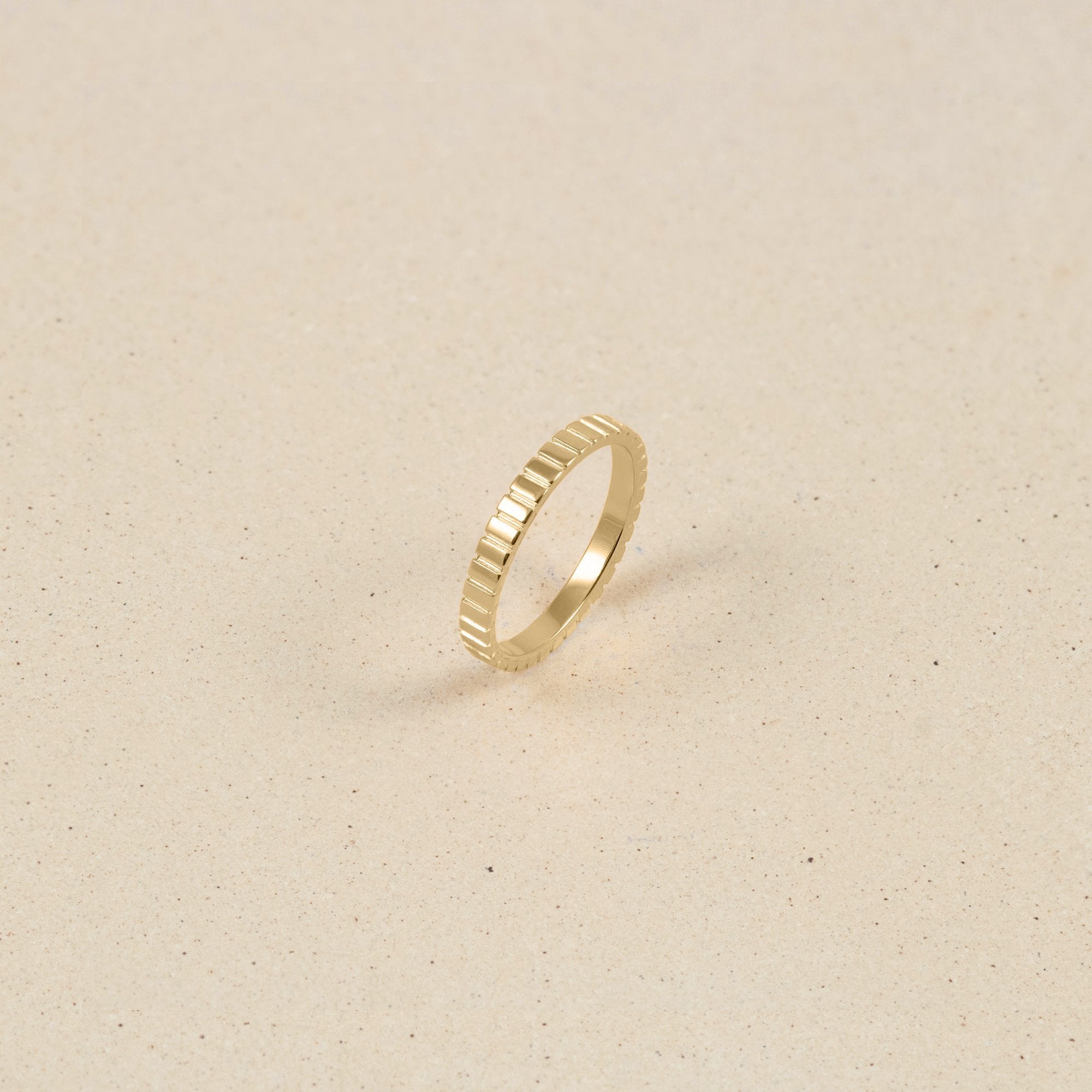 Ridged Ring 14k Massivgold Jewelry stilnest 