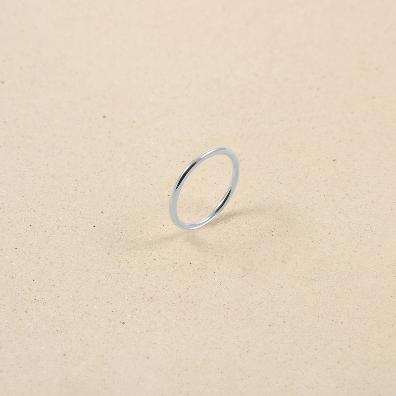 Simple Reminder Ring Jewelry stilnest Rhodium Plated 925 Silver XS - 49 (15.6mm) 