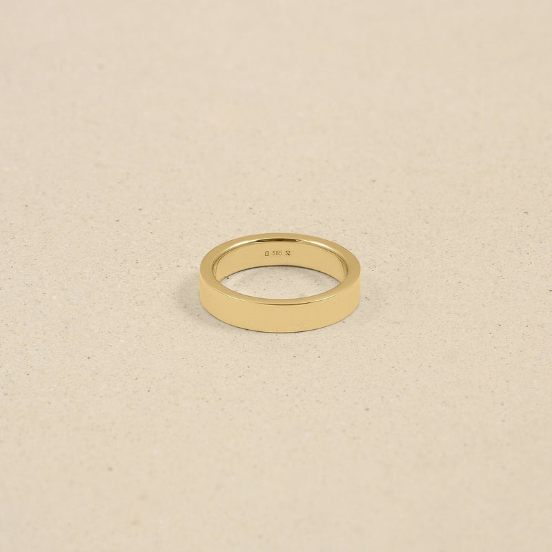 Square Fair Band Jewelry Stilnest 46 (14.6 mm) 14ct Fair Trade Gold 