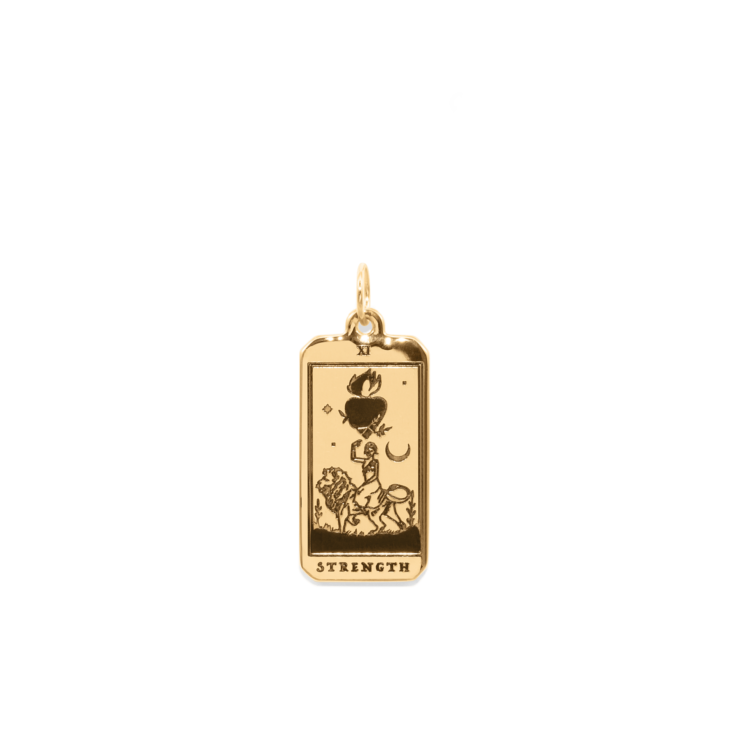 Strength Tarot Card Anhänger Jewelry jacko-wusch 24ct Gold Vermeil 