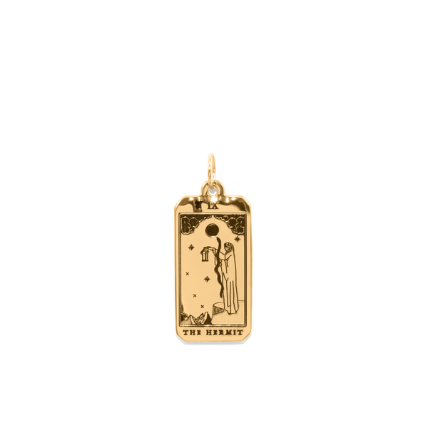 The Hermit Tarot Card Anhänger Jewelry jacko-wusch 24ct Gold Vermeil 