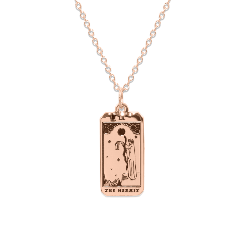 The Hermit Tarot Card Kette Jewelry jacko-wusch Rose Gold Vermeil S (45cm) 