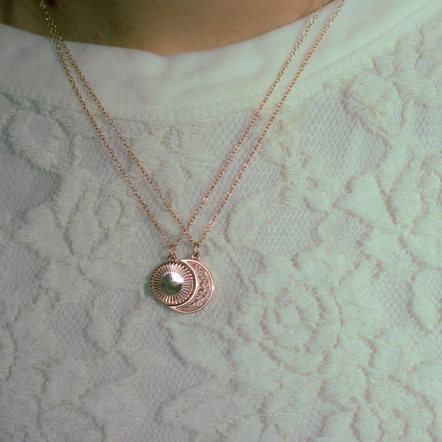 The Laura Moon + Sun Kette Set Jewelry jacko-wusch 