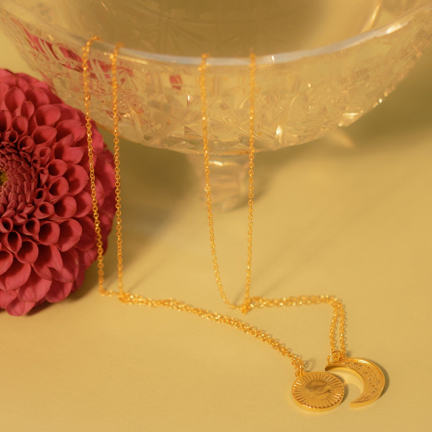 The Laura Moon + Sun Necklace Set Jewelry Stilnest 