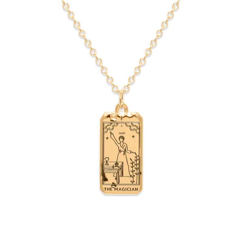 The Magician Tarot Card Kette Jewelry jacko-wusch 925 Silver Gold Plated S (45cm) 