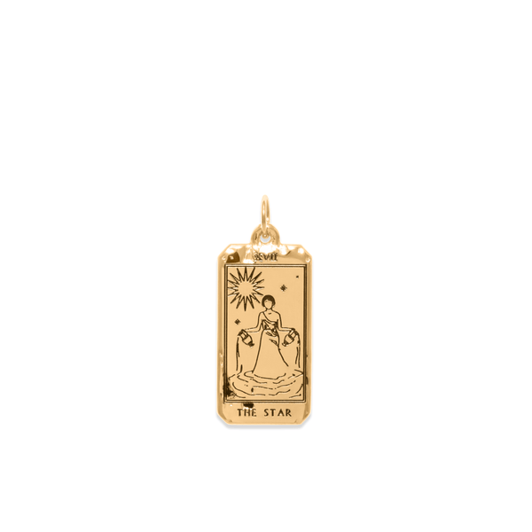 The Star Tarot Card Anhänger Jewelry jacko-wusch 925 Silver Gold Plated 