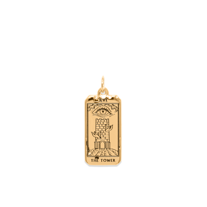 The Tower Tarot Card Anhänger Jewelry jacko-wusch 925 Silver Gold Plated 
