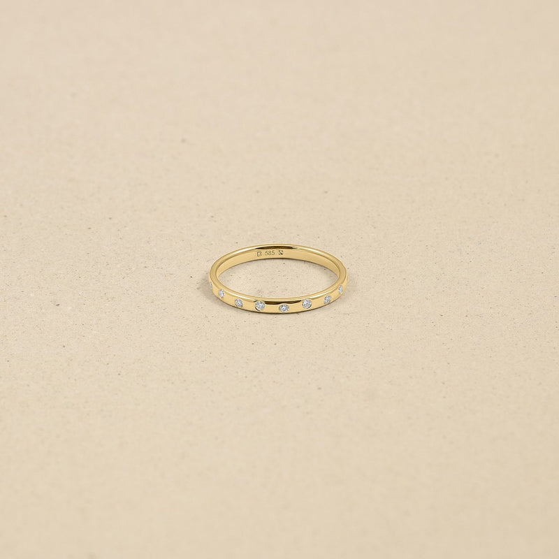 Twisted Diamonds Fair Band Jewelry Stilnest 46 (14.6 mm) 14ct Fair Trade Gold 
